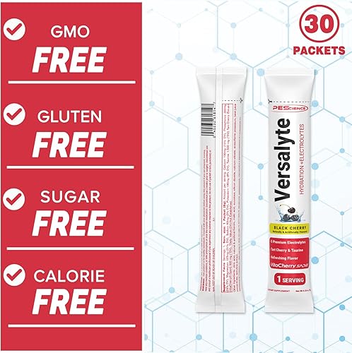 Miniatura 3 de PEScience Versalyte - Paquetes de hidratación de electrolitos, polvo de electrolitos sin azúcar con magnesio, taurina, antioxidantes, minerales