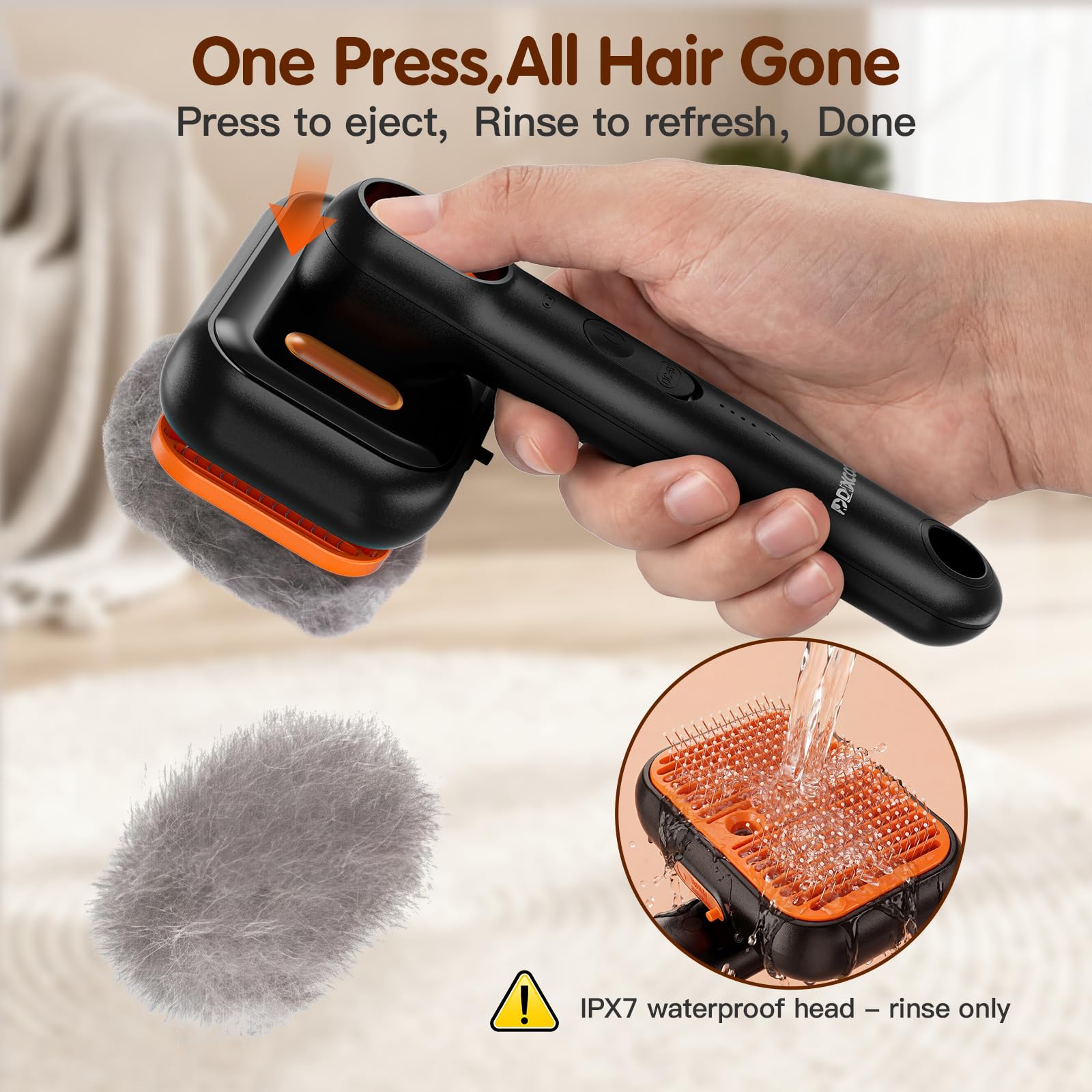X Pet Spazzola per deshedding con spray d'acqua, pettine districante e massaggiatore per cani e gatti