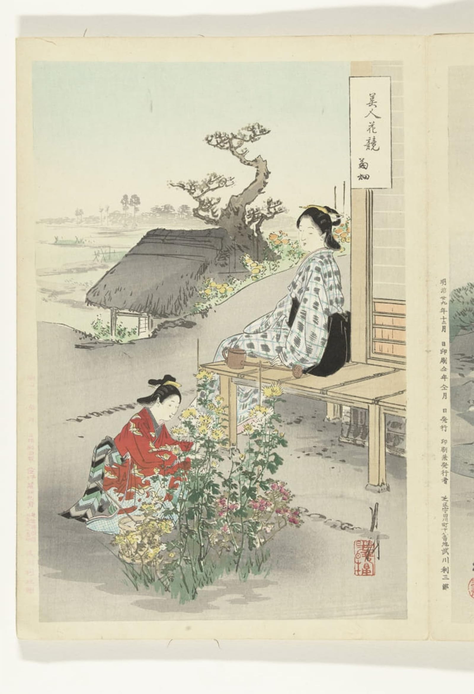 ARTXLXXBN Famous Prints Artwork Pictures Poster Painting Art Famous Painging by Ogata Gekko Artwork Landscape Pictures for Home Decor 60x90cm