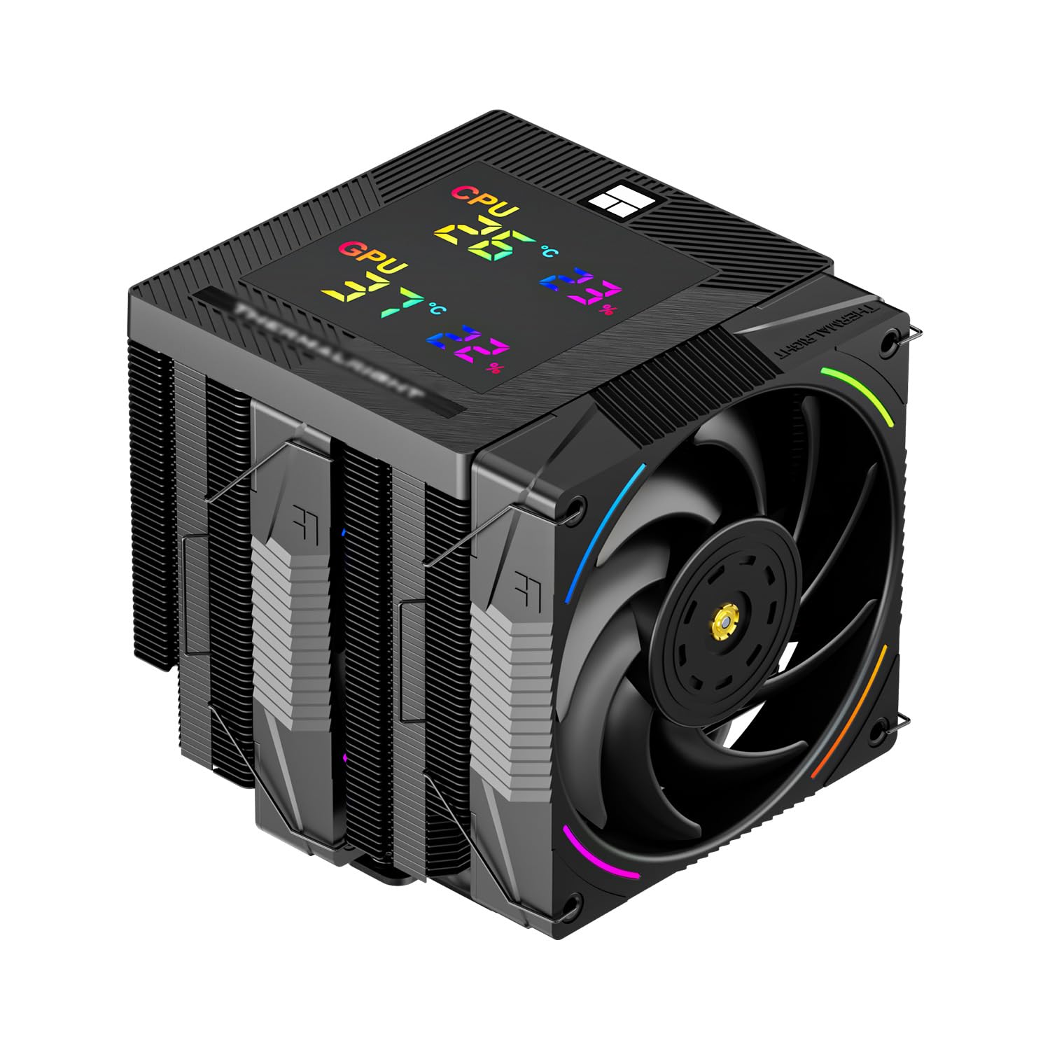 TR-Thermalright Phantom Spirit 120 Digital EVO Dissipatore per CPU, Doppia Torre con 7 Heatpipe, Doppie Ventole PWM - 2150RPM, Copertura Superiore con Schermo Digitale, per AM5/AM4, Intel LGA1851/1700