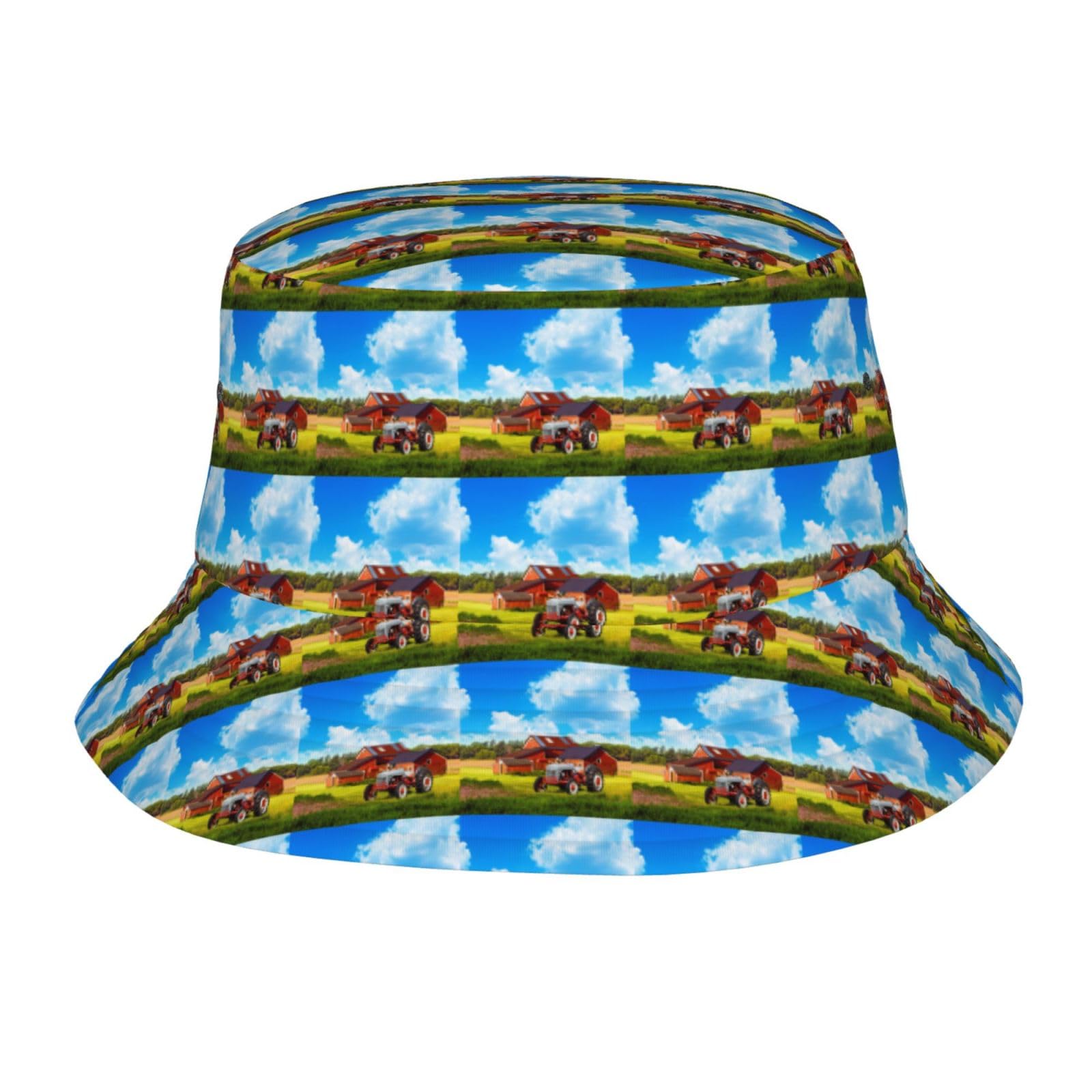 Oudrspo Unisex As Pic Company Farm Tractor I Love Penguins Print Bucket Hat Lightweight Cute Polyester Bucket Hat For Travel, Fishing,Sun Hat