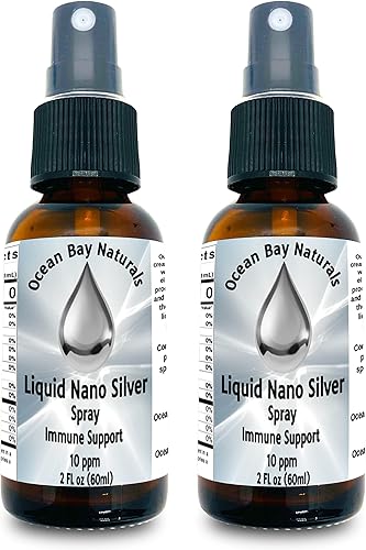 Miniatura 6 de Liquid Nano Silver Más absorbible que la plata coloidal 10 ppm Botella de plástico PET ámbar de 32 oz
