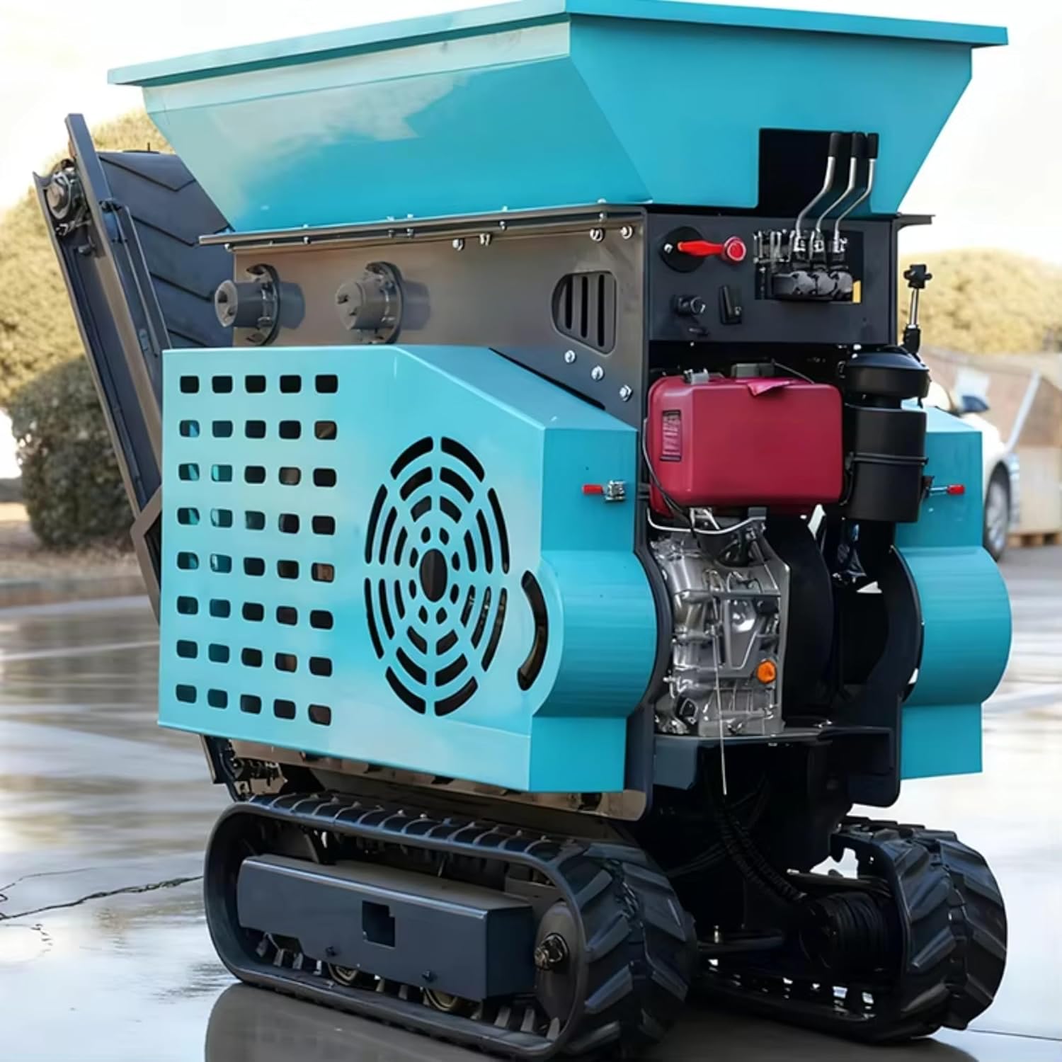 Mini Portable Mobile Crusher Plant, Compact Tracked Rock & Concrete Crushing Machine, Mobile Aggregate Recycling Crusher for Quarry Mining, Road Construction & Demolition Sites