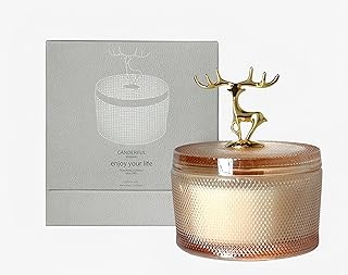 Pandachilla Deer Antlers Hammer Pattern Glass Aromatherapy Candle (Osmanthus)