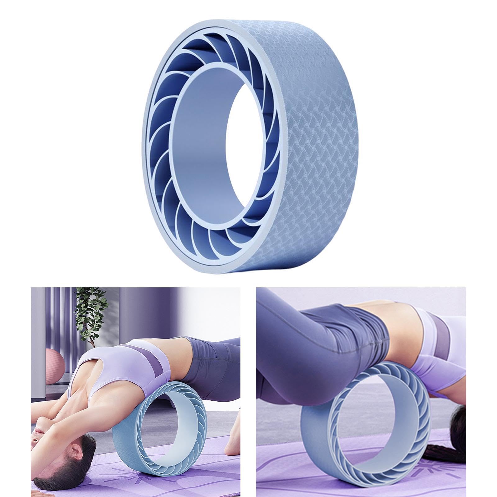 Ruota per Yoga con Rullo massaggiante per Stretching della Schiena di qualità, Stabile per decompressione e rilassamento, assorbe Il Sudore ed è Antiscivolo. Ruota per Yoga e Pilates,
