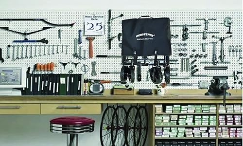 Miniatura 8 de HORSESHOE Carritos plegables de carga máxima de 300 libras con neumáticos sin planos, cinturón de seguridad y bolsa de almacenamiento plegada para