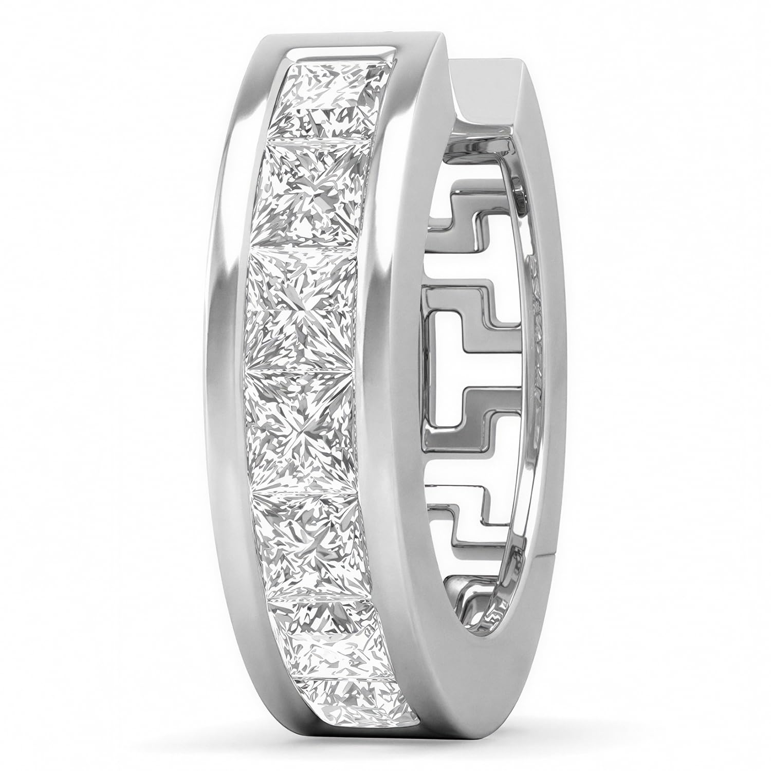 Hoop Earrings for Men & Boys (1 Piece) - 925 Sterling Silver - Birthday Anniversary Gift - 18k Gold Plated Jewellery - Men Fashion