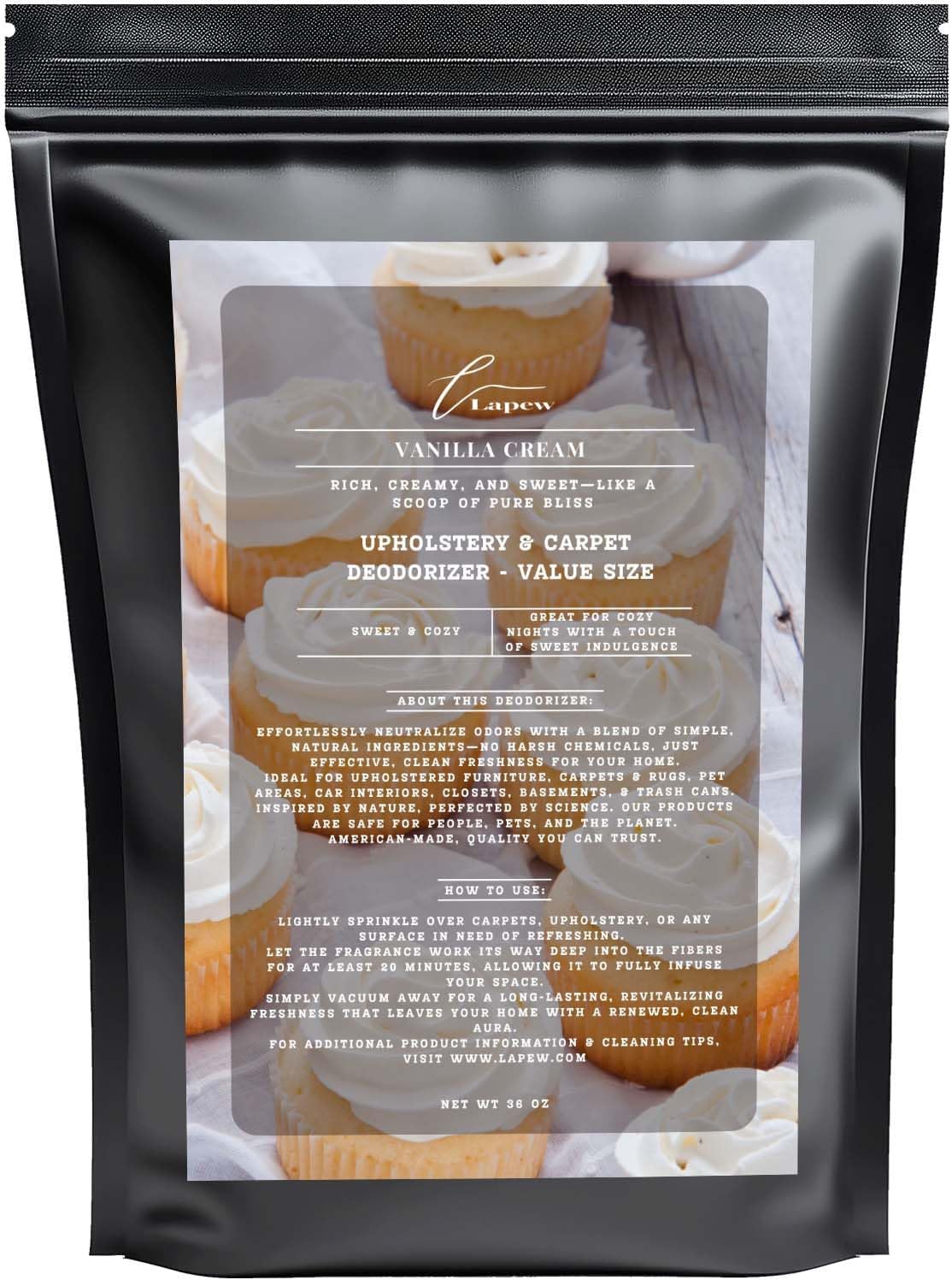 Vanilla Cream Carpet Freshener Powder Refill 36 oz...