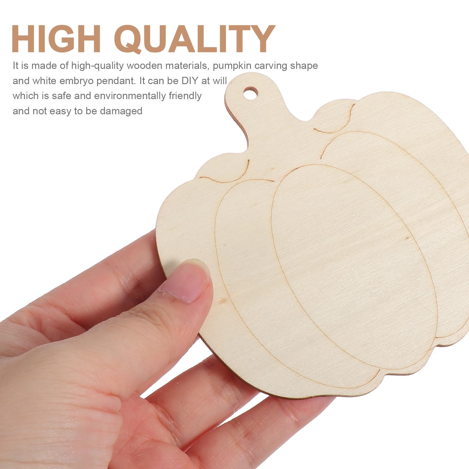 Abaodam 210 Pièces Découpe en Bois Brut Citrouille à Suspendre pour Bricolage DIY Garçon et Filles, Facile à Peindre, Légère et Décorative pour Halloween