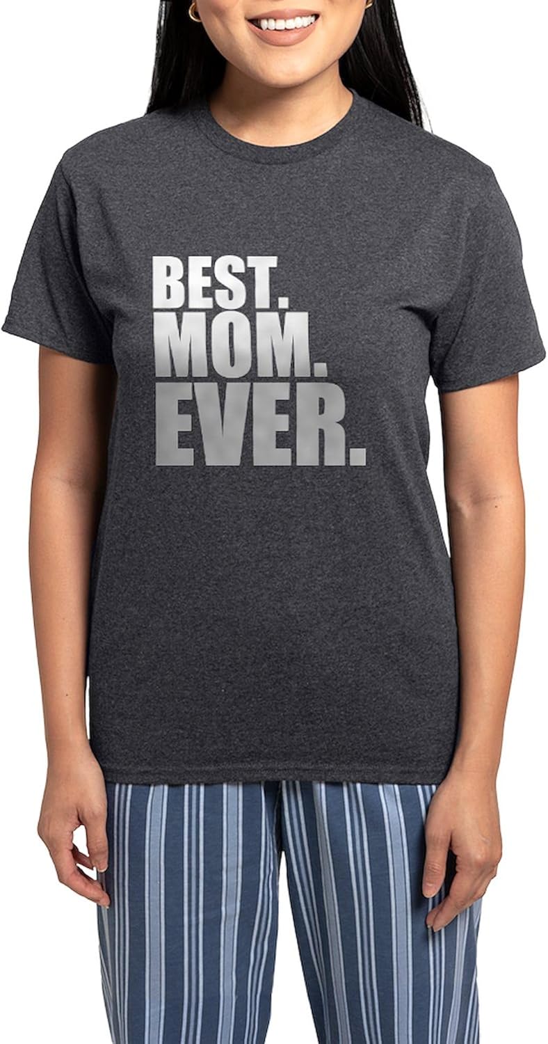 CafePress Best Mom Ever (Dark) Pajamas Women's Charcoal Novelty Pajama Set