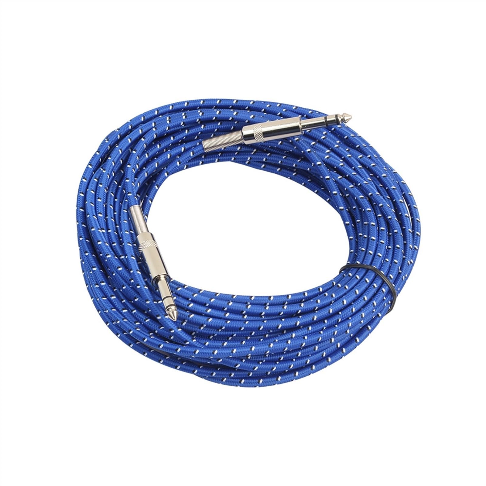 Cables para instrumentos Cable De Guitarra Eléctrica Estéreo Macho A Macho De Color Azul De Material Resistente Al Desgaste Y A La Tracción(20m)