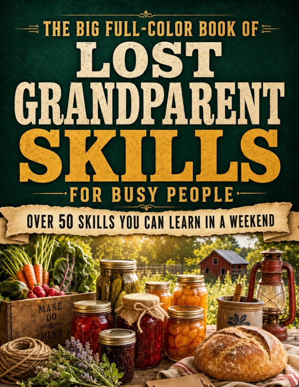 The Big Full-Color Book of Lost Grandparent Skills for Busy People: The Complete Homesteading Guide to 50+ Forgotten Survival & Frugal Living Secrets You Can Learn in a Weekend (Country Secrets)
