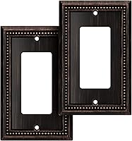 Vista 68 de Henne Bery Sunken Pearls - Placa de pared decorativa resistente para interruptor, cubierta para tomacorrientes (doble dúplex, níquel satinado)