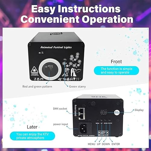 Miniatura 5 de Luces estroboscópicas para fiesta de DJ, proyector de bola de discoteca combinado luces de espectáculo al aire libre, máquina AR negra y mini