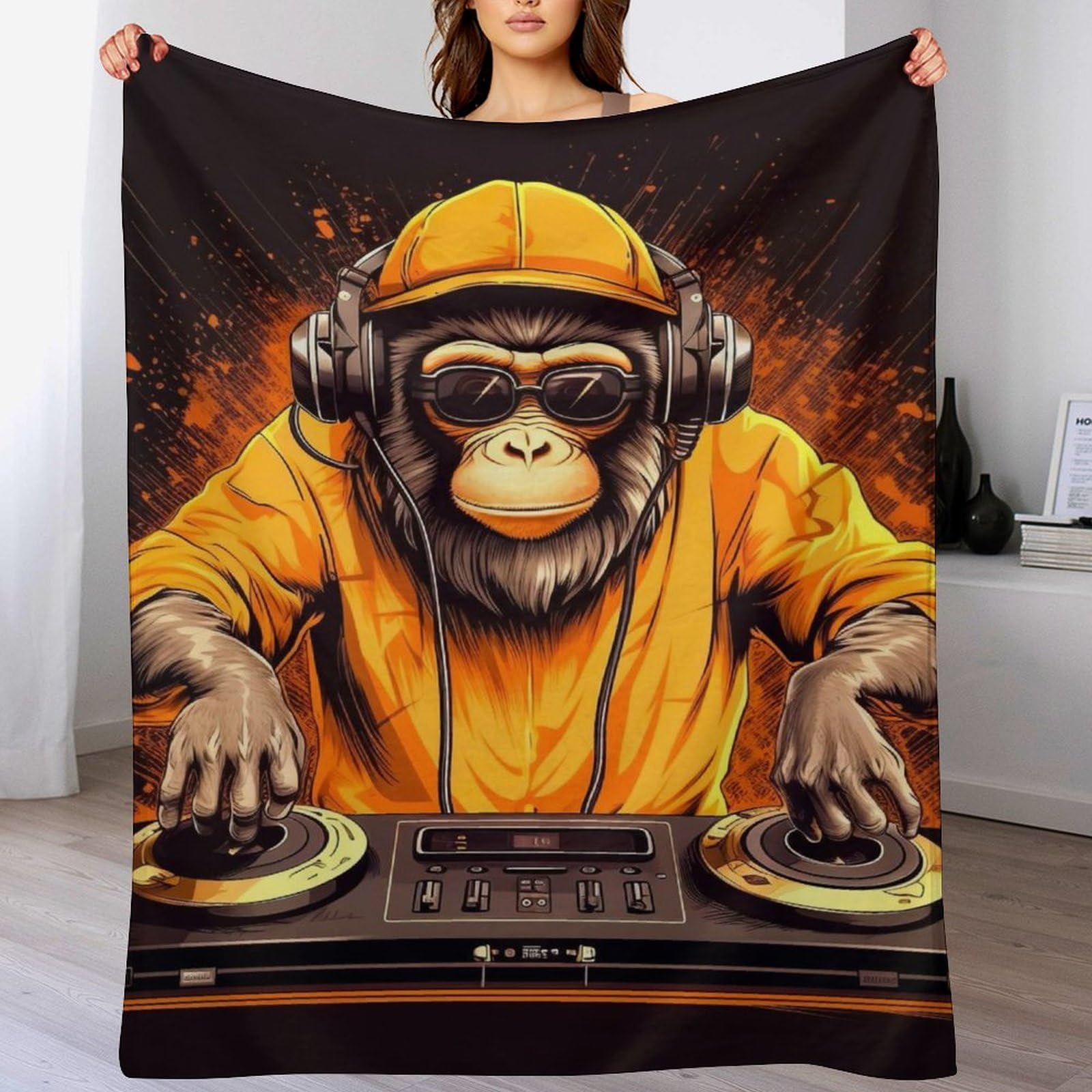 Couverture Polaire Gorilles Douce et Confortable pour des Moments Chaleureux