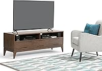 Vista 2 de SIMPLIHOME Harper - Soporte universal para TV de madera maciza, 60 pulgadas de ancho, industrial, centro de entretenimiento para sala de estar