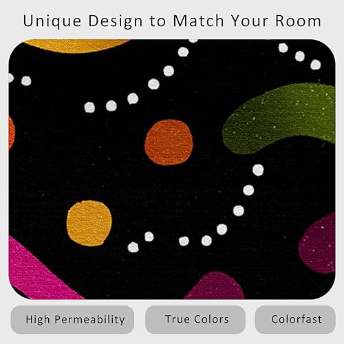 Miniatura 4 de Washable 5x8 70s 80s Rug Living Room, 1970s Retro Funky Wavy Design Area Rugs for Bedroom, 70s 80s Home Decor Carpet, Low Pile, Non Slip, Kids & Pet