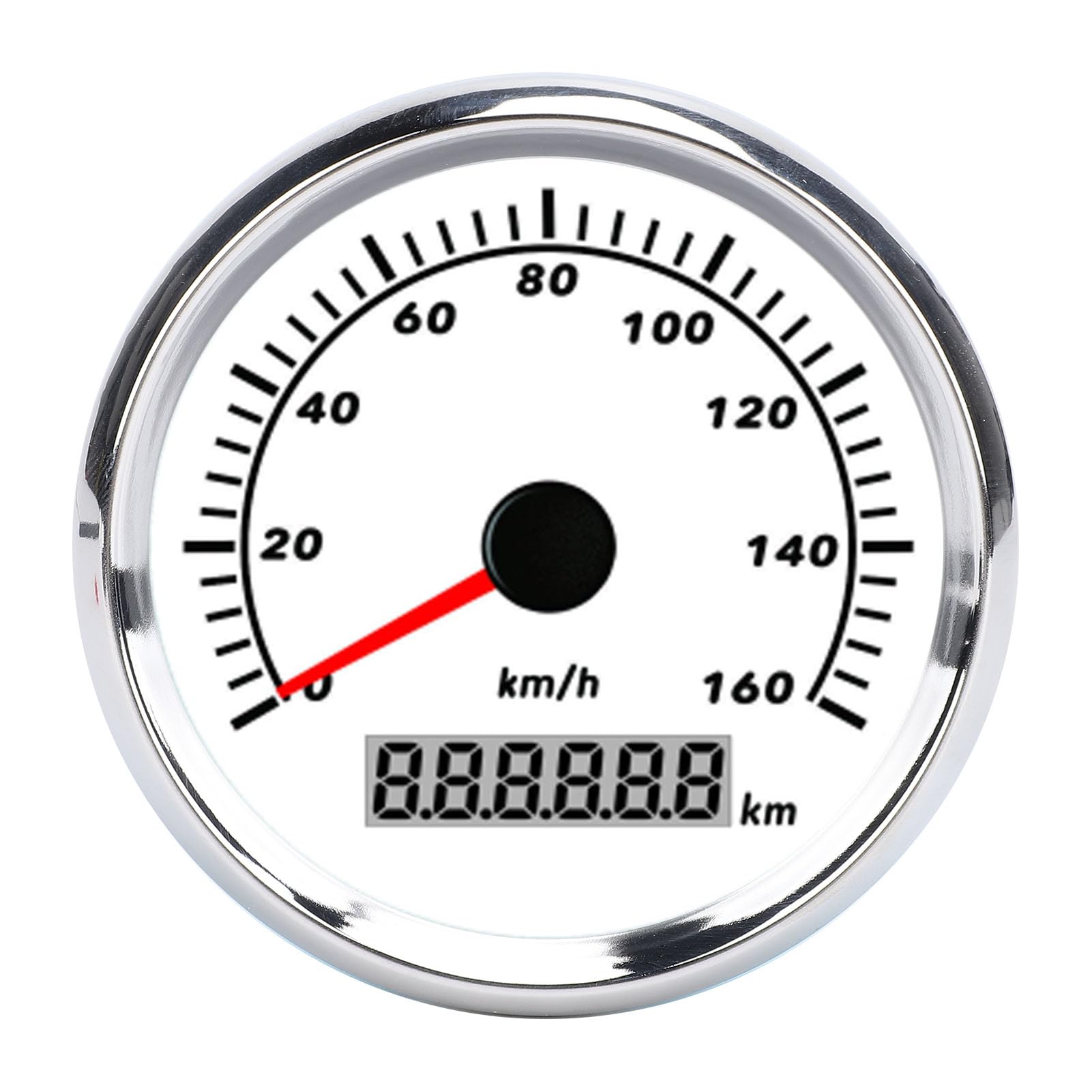 Speedometer Gauge Step Motor Red Pointer IP67 85mm 7 Color Digital Display Speed Gauge Marine Yacht RV Truck Motorcycle