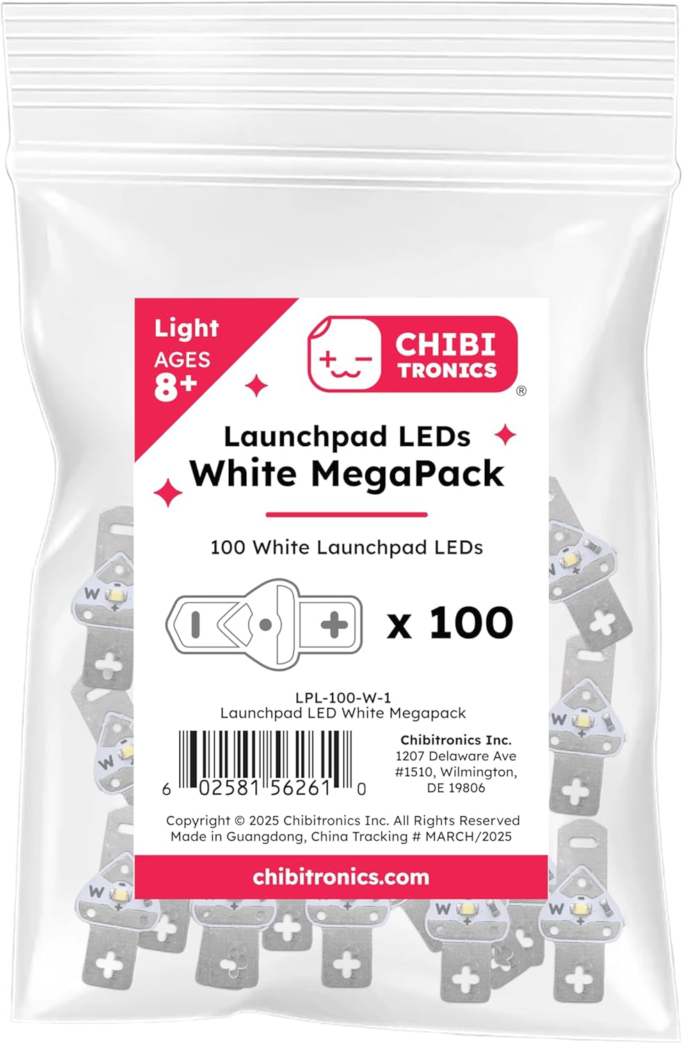 Launchpad LEDs White MegaPack (White, 100 Pack)