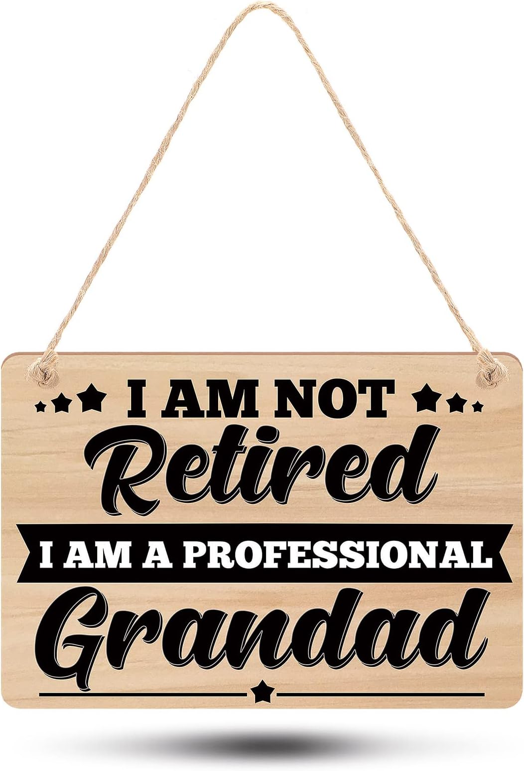 Namalu Funny Retirement Gifts for Grandad Father's Day Gift Wooden I'm Not Retired I Am a Professional Grandad Hanging Plaque Dad Birthday Gifts Birthday Retirement Presents for Grandad Father's Day