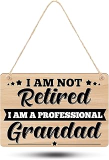 Namalu Funny Christmas Retirement Gifts for Grandad Wooden I'm Not Retired I Am a Professional Grandad Hanging Plaque Dad Birthday Gifts Birthday Retirement Presents for Grandad Fathers Day