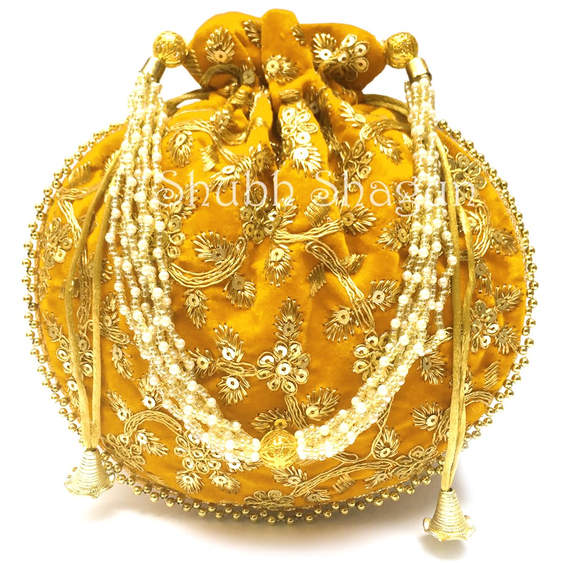 Shubh Shagun Womens Potli Bag (Yellow) (B0834CYD4X) Amazon Price History, Amazon Price Tracker