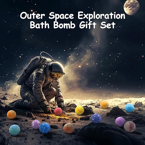 Miniatura 2 de Bombas de baño para niños con sorpresa en el interior, 12 paquetes de bombas de baño para niños de tamaño XXL con diseño educativo de planeta