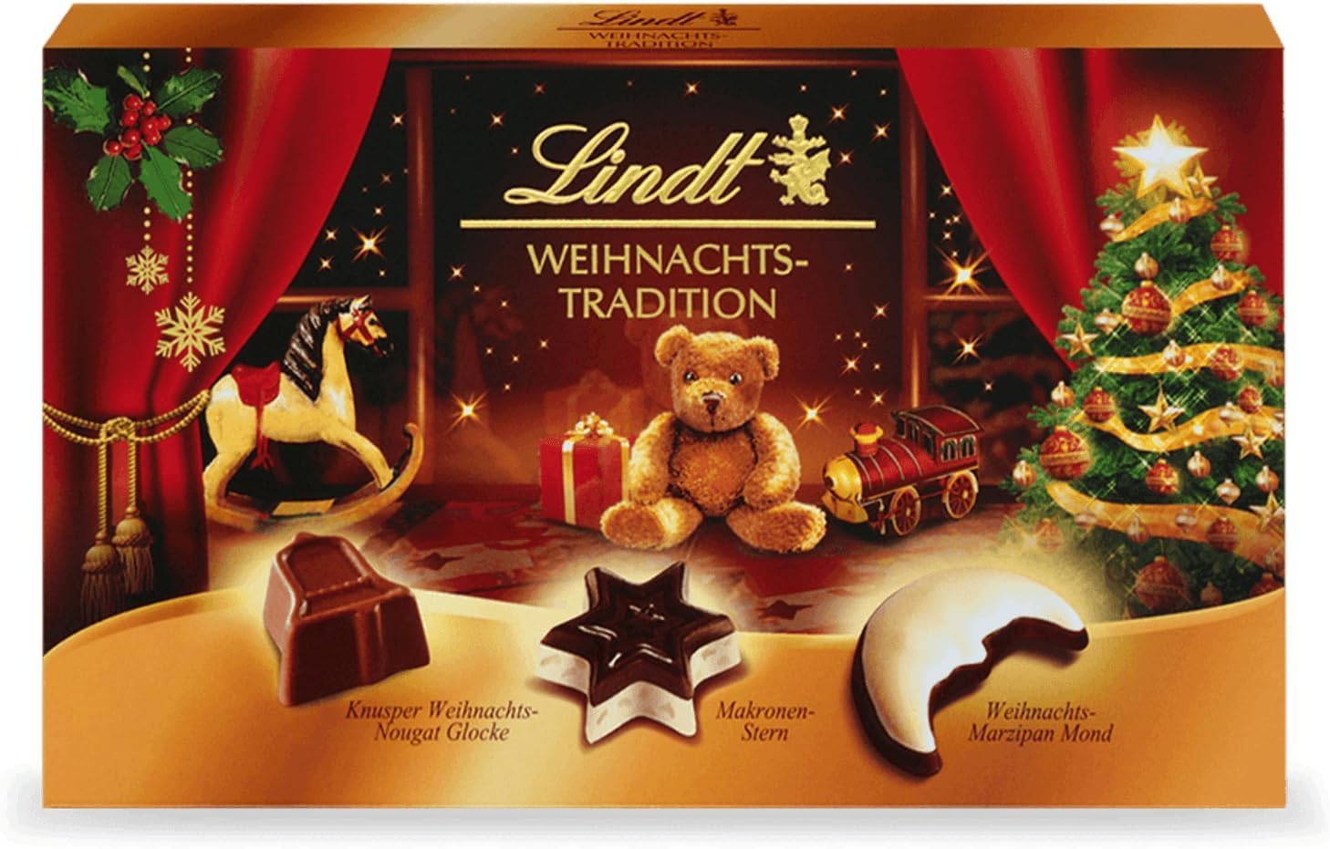Lindt Schokolade Weihnachts Tradition Pralinés 2023 | 137 g | 6 weihnachtliche Pralinen in 3 verschiedenen Sorten | Schokoladen-Geschenk zu Weihnachten | Pralinen-Geschenk (Packung mit 5)