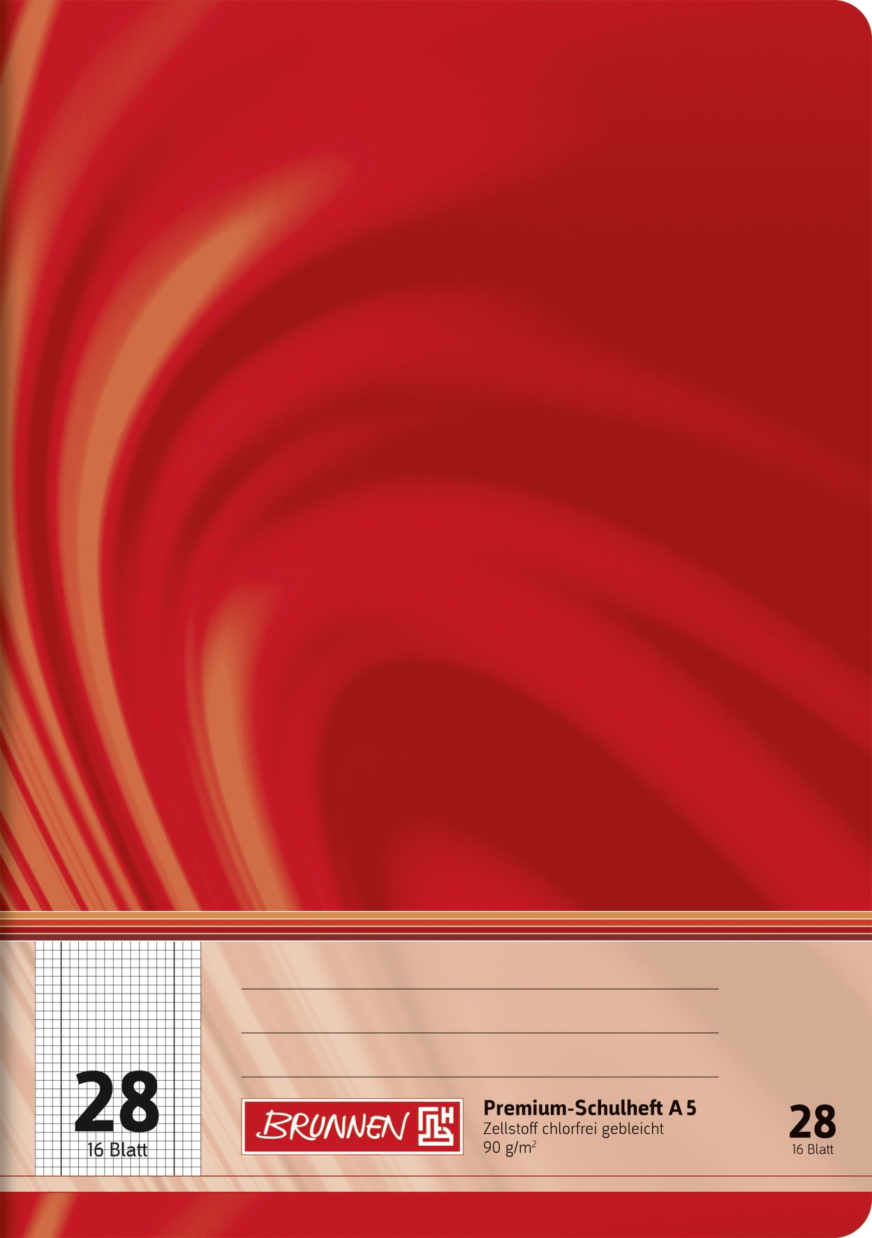 Fontana Quaderno A5 Vivendi 32 fogli a quadretti 5 mm con bordo Rigatura 28