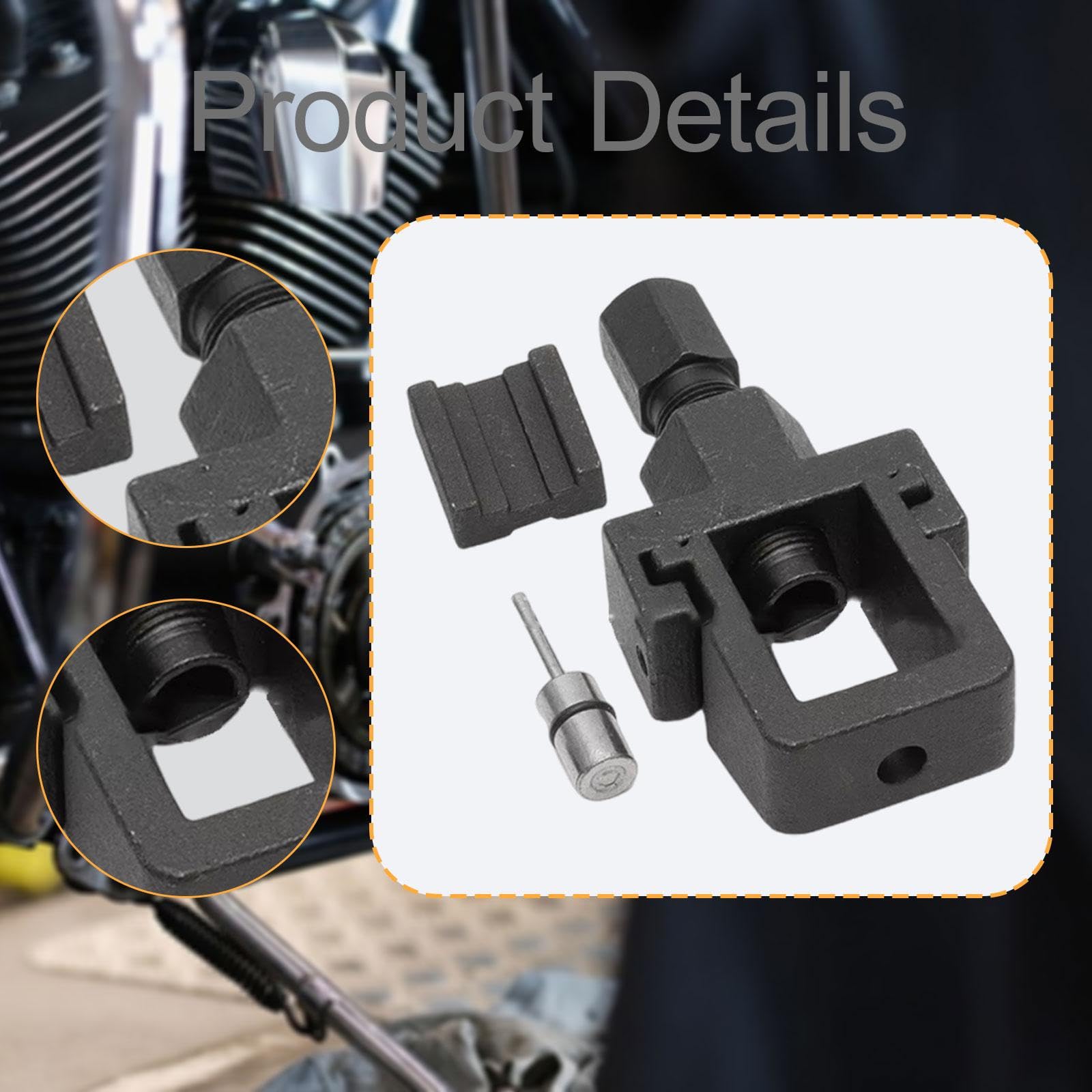 Motorradkettentrenner Set Kettenabzieher Kettenentferner Kettenwerkzeug aus Stabilem Kohlenstoffstahl Tragbar für Reparaturarbeiten Motorradpflege