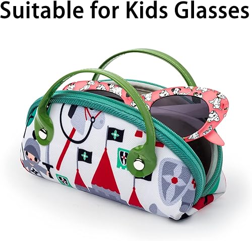 Miniatura 3 de Estuche para gafas de sol para niños, funda suave para lentes de sol con varios patrones para niños, niñas y niños