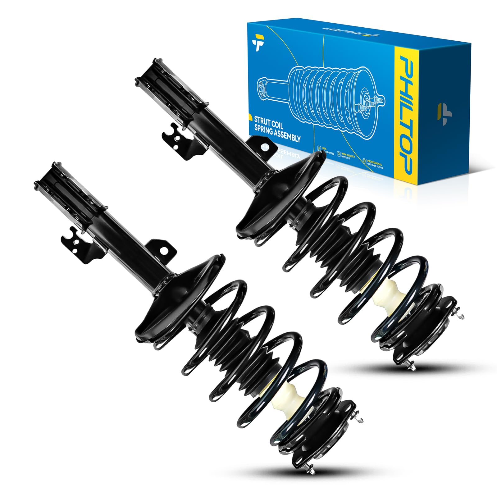 PHILTOP Front Pre-Assembled Strut Assembly w/Coil Spring for Sienna 2pcs