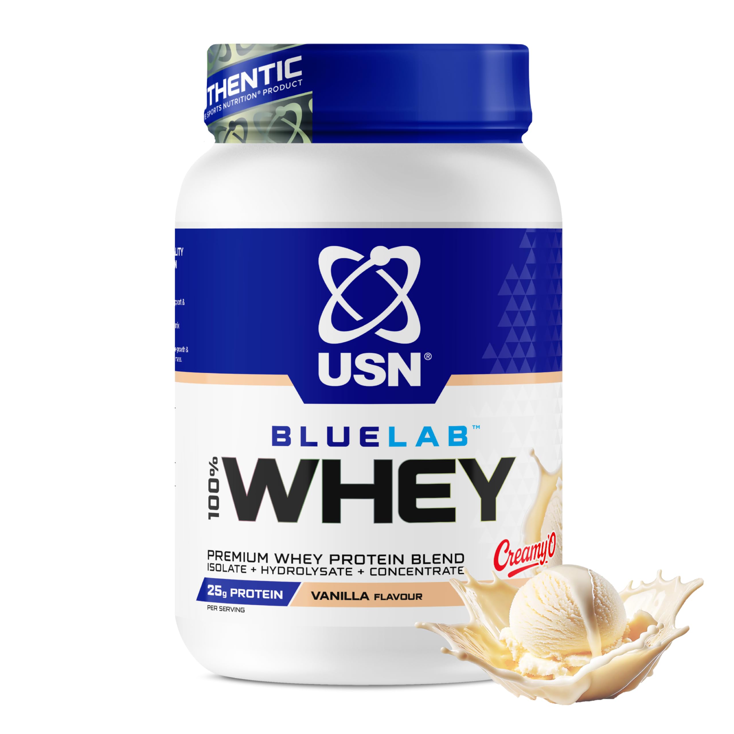 USN BlueLab Whey Protein Powder I Vanilla I 908g - 26 Servings