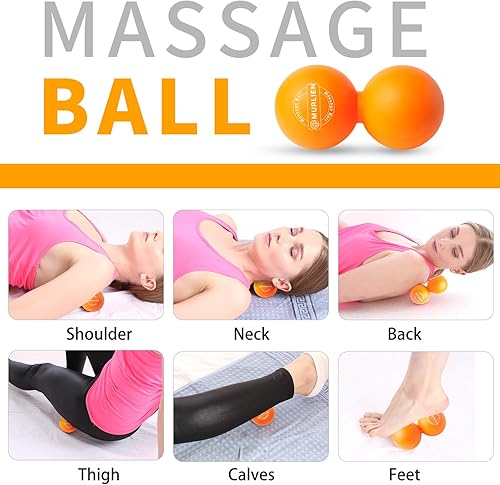 Miniatura 3 de Bola de masaje de maní, doble bola de lacrosse para liberación miofascial, terapia de punto de activación, alivio muscular, masaje de acupuna,