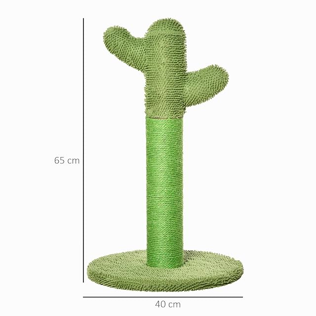 Foto 7 de 8 de PawHut Rascador para Gatos de Interior Árbol de Cactus 65cm Verde