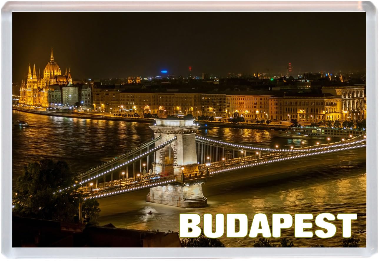 Baked Bean Store Multicolor Budapest - Hungary - Jumbo Fridge Magnet 96 X 67Mm Bbsfhm1524