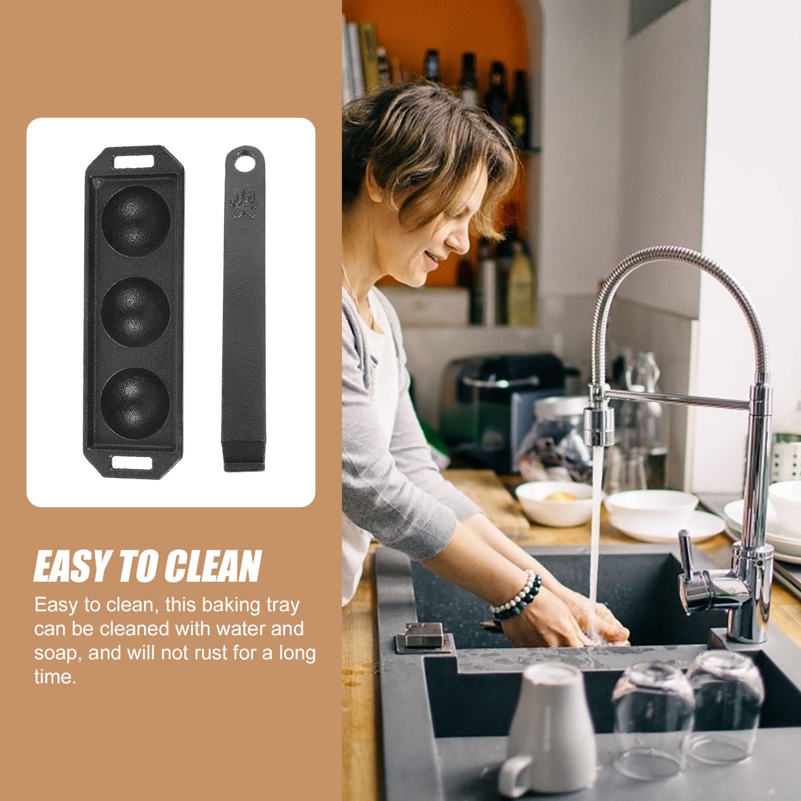ERINGOGO Teglia per Polpo Forata in Ghisa Resistente, Piastra da Forno per Crostate Design Ergonomico, Adatta per Cottura All’aperto e Uso in Cucina
