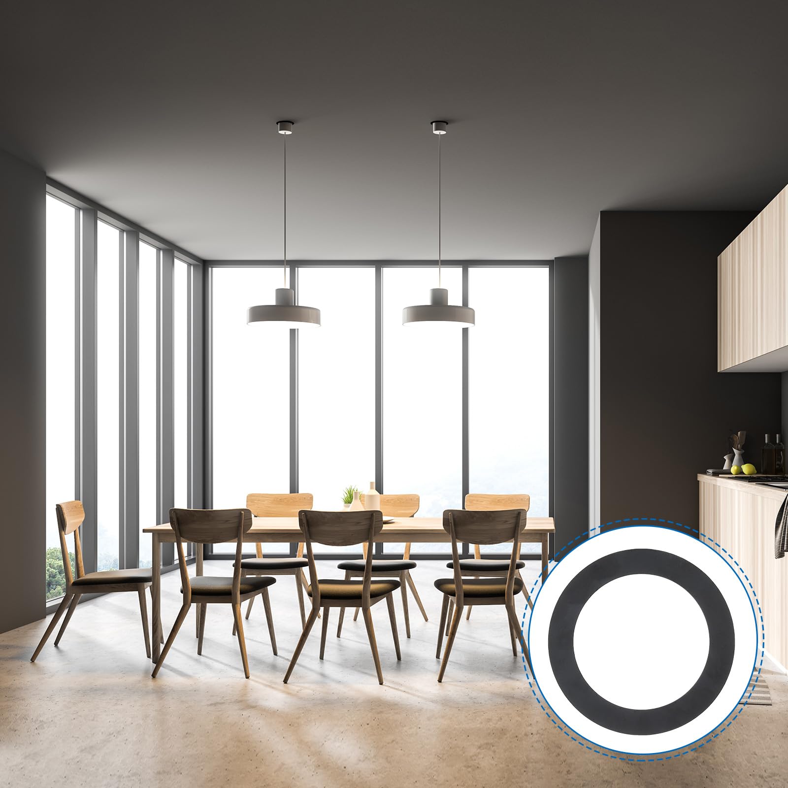 Anello Led Anelli Rifinitura Per Faretti Esterno 12cm