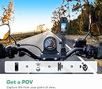 AKASO 360 Caméra d'action Moto Combo - 5.7K 72MP 360° Caméra pour moto, 120 Batterie minimale, AI Tracking, Weatherproof, Stabilisation , Comprend le pack de moto, Selfie Stick