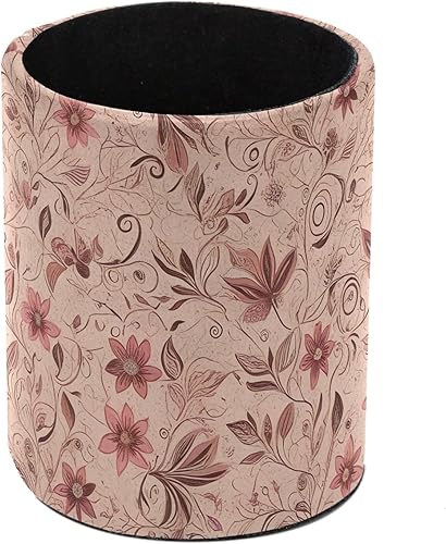 Organizador de bolígrafos de escritorio con flores de plantas rosas retro, soporte para brochas de maquillaje, soporte para lápices para escritorio, disponible en Yaxa Guatemala