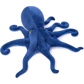 Tiny Heart Octopus Plush Stuffed Toy 45 cm Realistic Octopus Plush Beautiful Animal Cute and Soft Gifts Plush Octopus for Children Boys and Girls Octopus Toy Blue