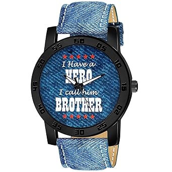 Relish Analog Watch for Mens & Boys with Denim Strap | Gift for Brother (Denim, RE-BB8003)