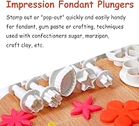 Vista 3 de M MOACC Cake Tools 36 Piece Fondant Cake Cookie Plunger Sugarcraft Flower Leaf Butterfly Heart Shape Decorating Mold DIY Icing Plunger Tools