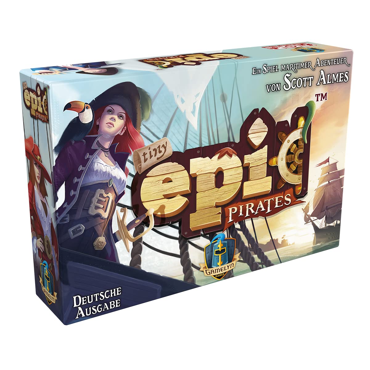 Asmodee Gamelyn Games, Tiny Epic: Pirates, Basic Game, Family Game, Board Game, 1-4 Players, From 12+ Years, 45+ Minutes, German