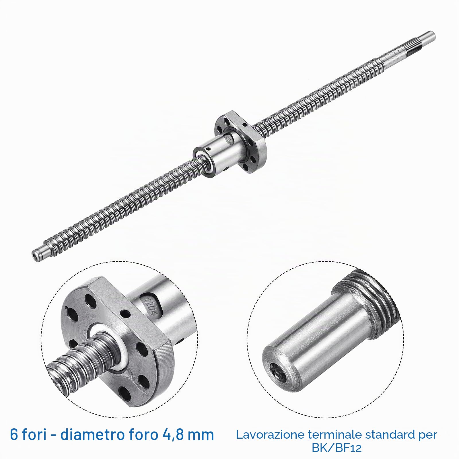 QUARKZMAN Vite a Ricircolo di Sfere SFU1204 Diametro 12mm Passo 4mm
