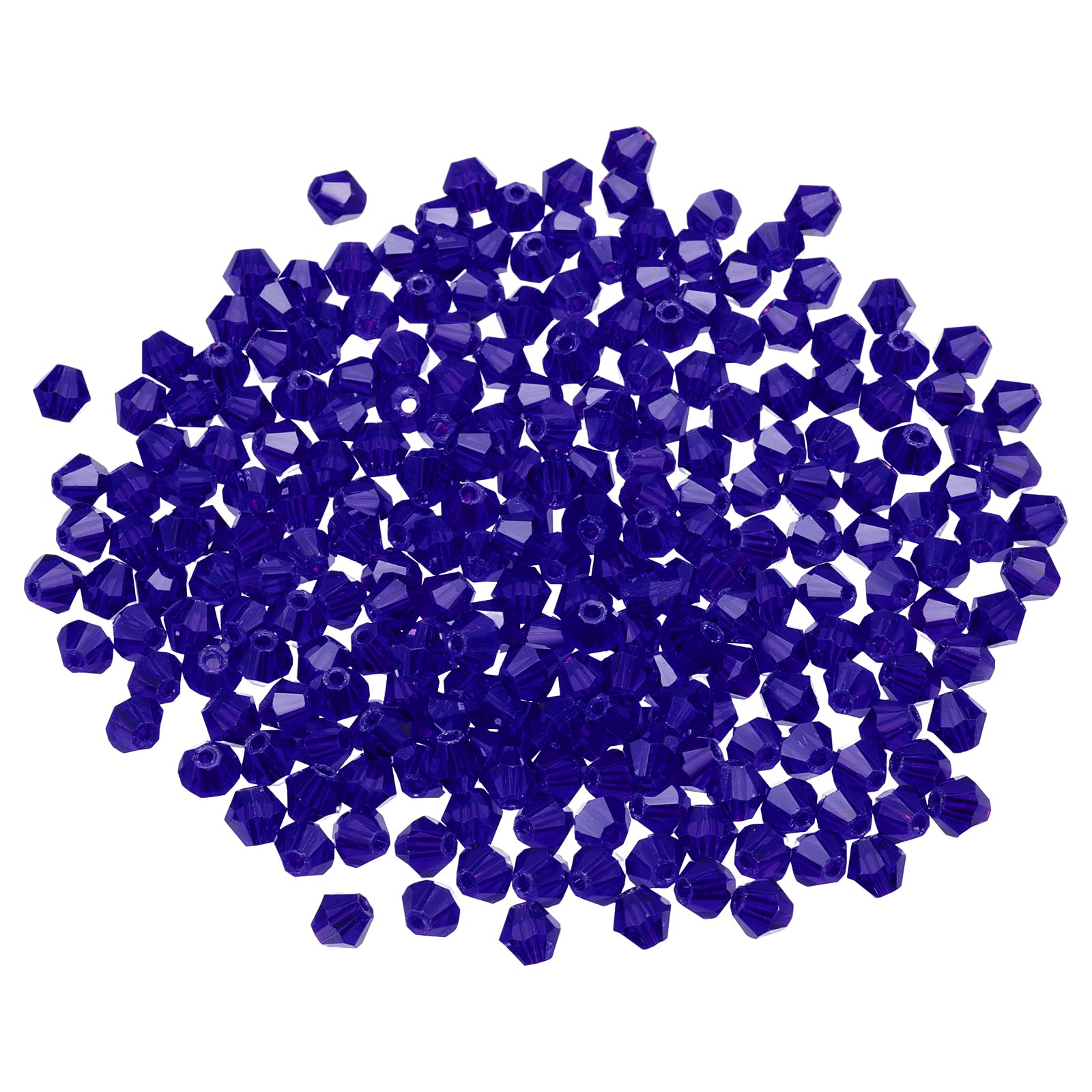 PATIKIL 100pcs 8mm Bicone Glass Crystal Beads, Faceted Glass Spacer Beads for Jewelry Making Bracelet Necklace Earrings DIY Suncatcher Crafts, Dark Purple