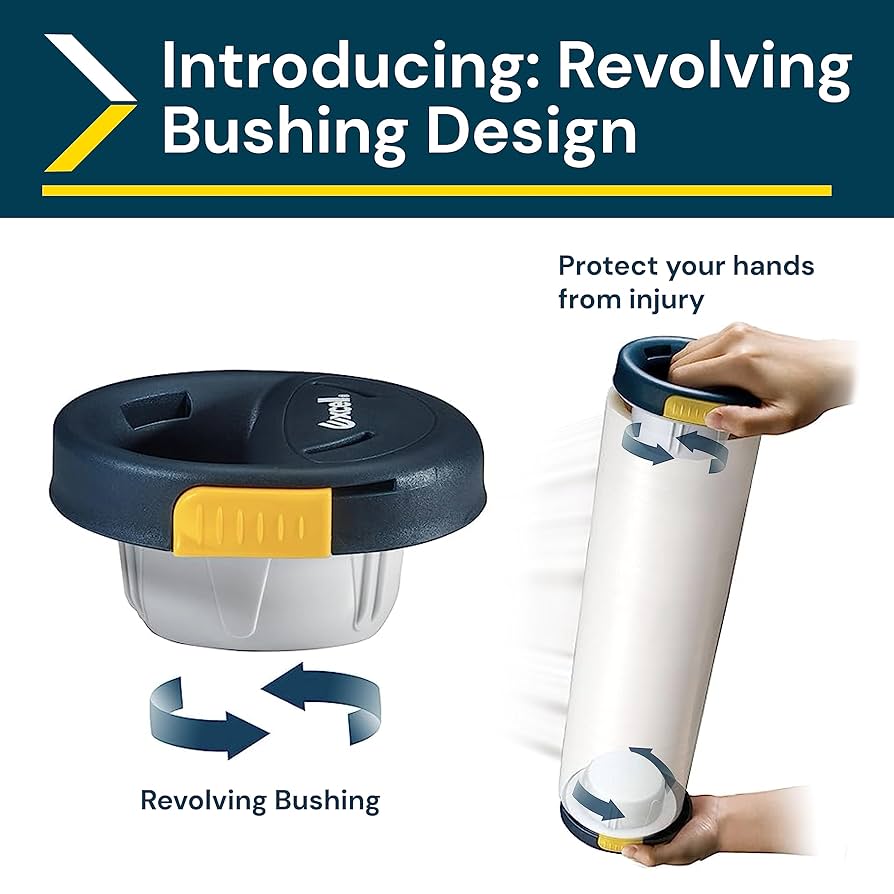 MDJ Stretchfolienspender Mit Bremse - Handschoner Für Palettenverpackung | Passt Für 7,6cm Kernfolien