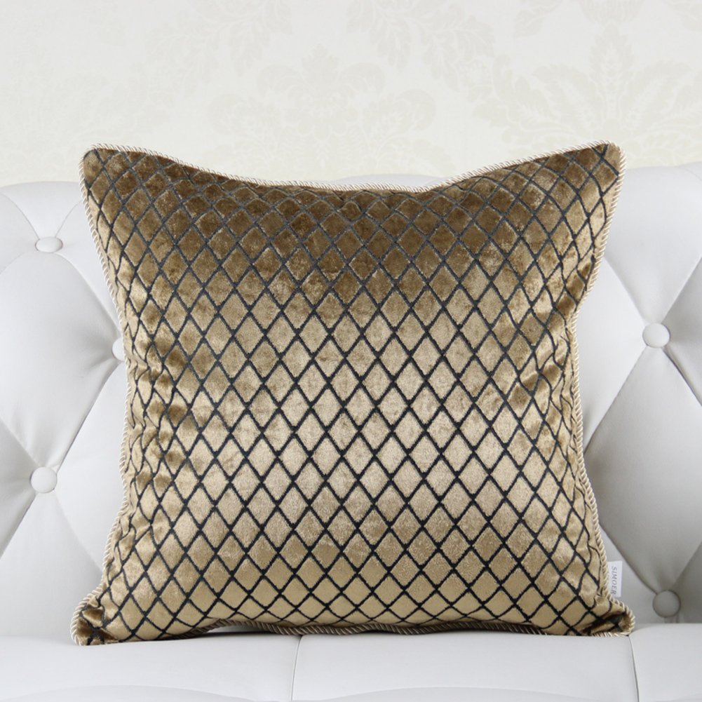 Oreiller fibre-core de luxe coussin tête de lit moderne simple 50x50cm