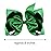 DEEKA 2 PCS 6 Big Hand-made Shiny Glitter Ribbon Hair Bows Alligator Clips Hair Accessories for Little Teen Toddler Girls Kids Set of 2 -Green