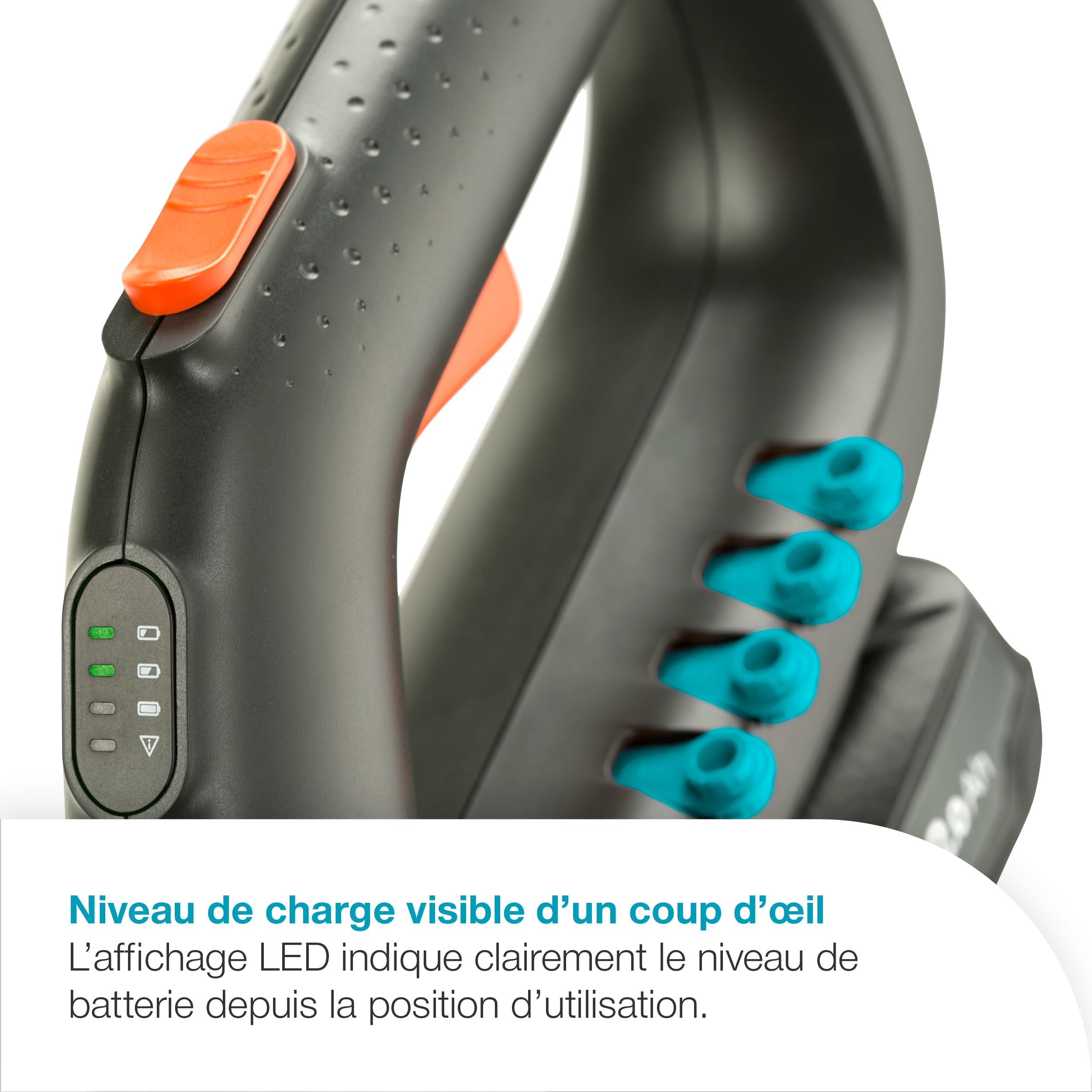 Gardena Coupe-bordures EasyCut 23/18V P4A - sans chargeur ni batterie : Puissant, Léger, Télescopique, Tête inclinable, Sans fil (14700-55)